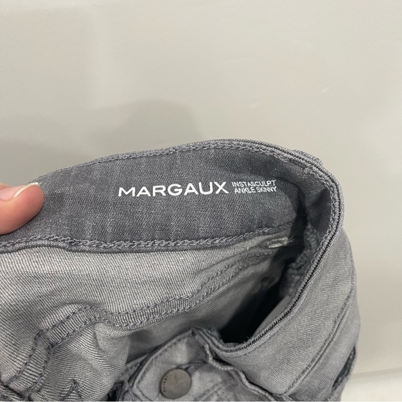 DL1961 Margaux Instasculpt Ankle Skinny Jeans in Willamina Raw Hem Size 24 Grey - Picture 9 of 16
